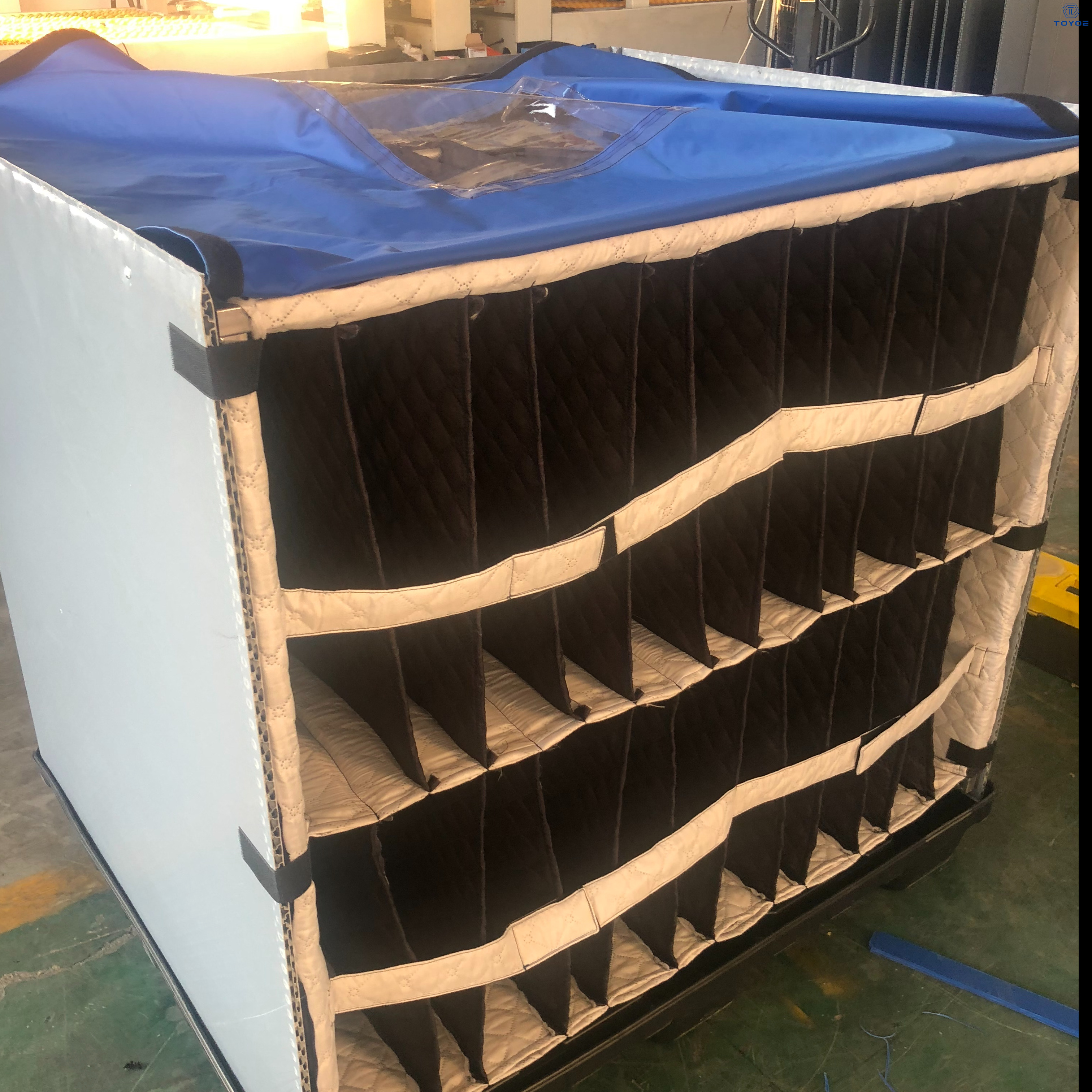 調整可能なコンパートメントインターロックストレージボックス、耐久性のあるプラスチック