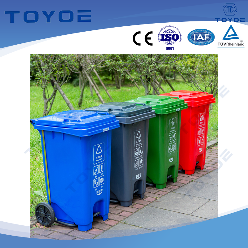 効率的な屋外リサイクルのためのTwincompartment Urban Recycle Station
