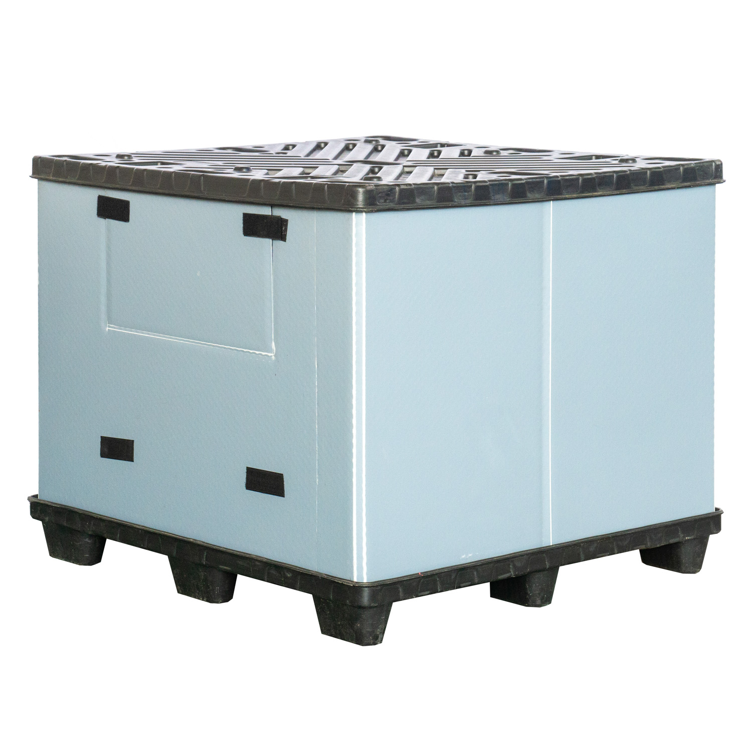 青いプラスチック製パレットボックス