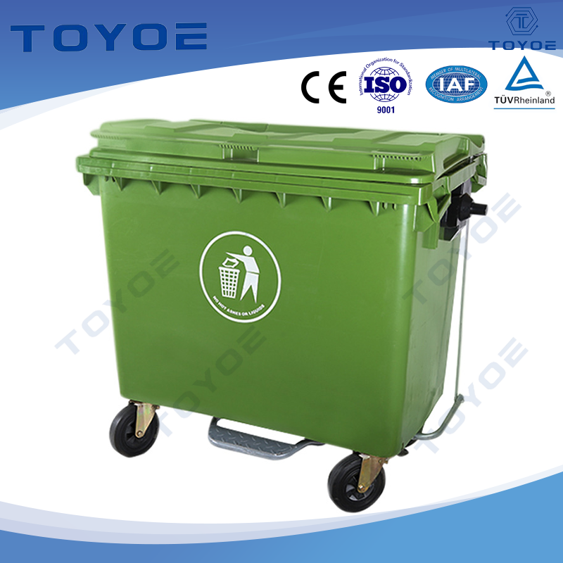 効率的な屋外リサイクルのためのTwincompartment Urban Recycle Station
